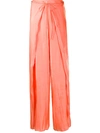 KENZO TIE FRONT FLUID TROUSERS