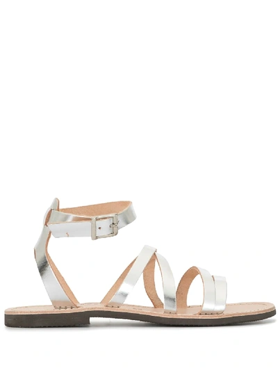 P.a.r.o.s.h Grecian Sandals In Silver