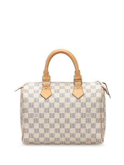 Pre-owned Louis Vuitton 2007  Speedy Damier Tote In White