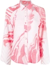 THEBE MAGUGU CUTOUT ABSTRACT-PRINT SHIRT