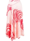 THEBE MAGUGU ABSTRACT-PRINT PLEATED SKIRT