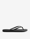 Havaianas Slim Glitter Rubber Flip-flops In Black