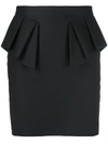 ALEXANDRE VAUTHIER DRAPED COTTON MINI SKIRT