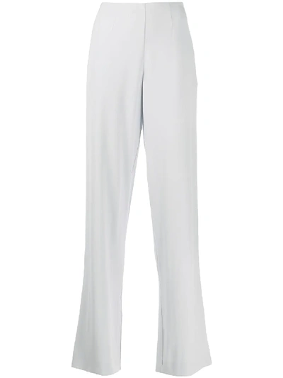 Off-white High-waisted Palazzo Trousers In Blue