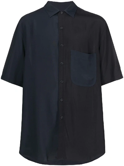 Song For The Mute Short Sleeve Oversize Shirt In Blue