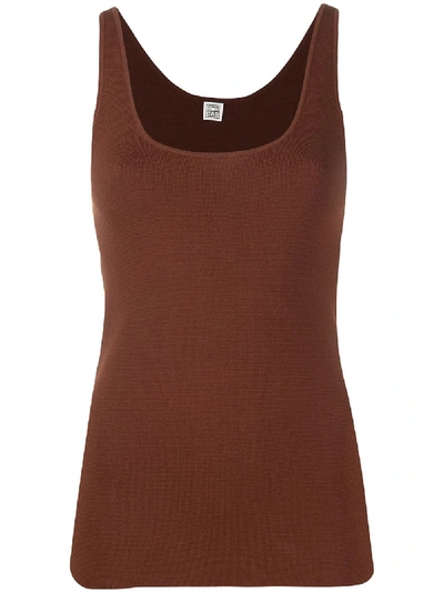 Totême Stretch Fit Vest Top In Brown