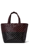 Mz Wallace Large Metro Tote In Port Lacquer Black Lacquer