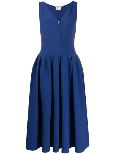 Stella Mccartney Zip-front Dress In Blue