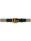 Gucci Classic Canvas Belt With Signature Logo Buckle In Black