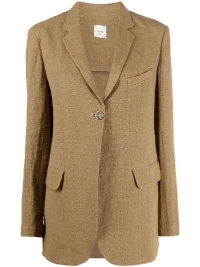 Alysi Classic Tailored Blazer In Brown