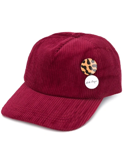 Nick Fouquet Badge-detail Baseball Cap In Red