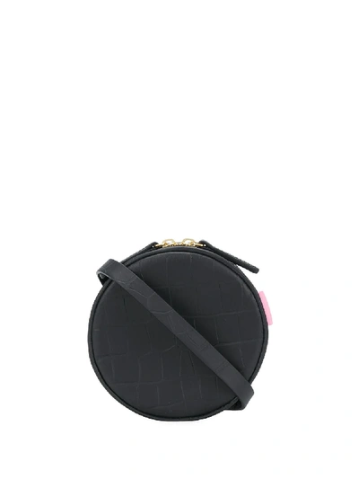 Tubici Milan Round Crossbody Bag In Black