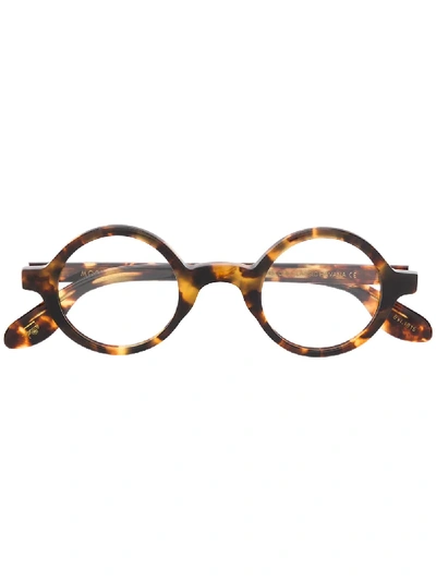 Moscot Zolman Round-frame Glasses In Brown