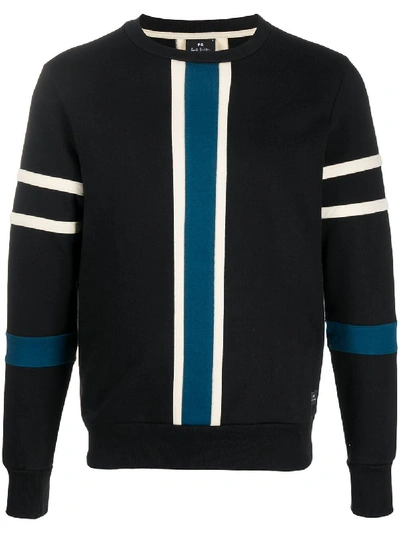 Paul Smith Stripe-detail Sweatshirt In Black