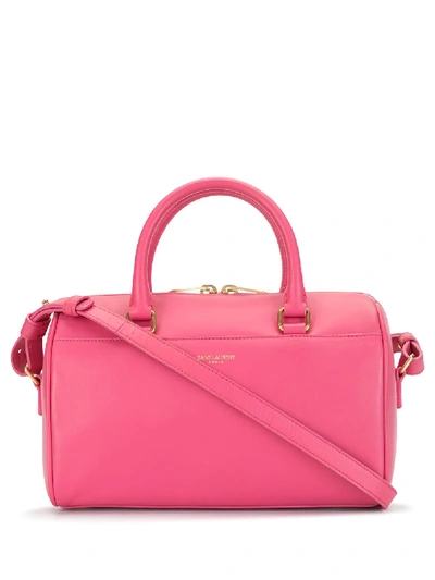 Pre-owned Saint Laurent Baby Duffle Leather Bag In Pink