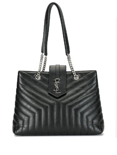 Pre-owned Saint Laurent Loulou Shoulder Bag In Black