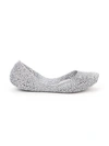 Melissa 'campana Papel Vii' Jelly Flat (women) In Silver Glitter