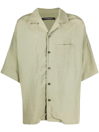 Attachment Oversized Patch-pocket Bowling Shirt In Green