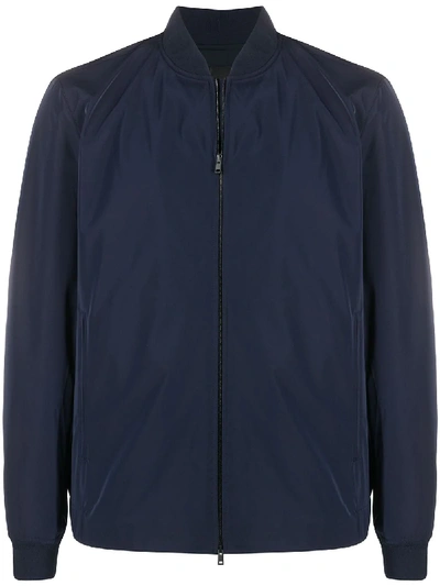 Theory Zip-through Bomber Jacket In Blue