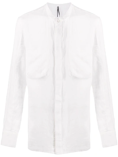 Masnada Grandad Collar Shirt In White