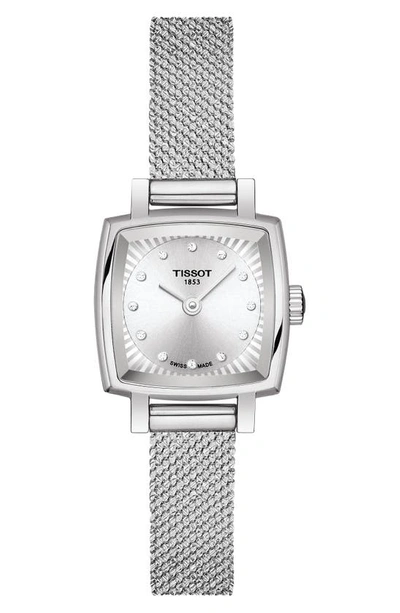 TISSOT LOVELY SQUARE DIAMOND BRACELET WATCH, 20MM,T0581091103600