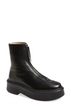 The Row Zipped Ankle Boots In Black