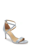 Michael Michael Kors Ava Strappy Sandal In Pale Blue Patent Leather