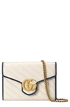 GUCCI GG TORCHON MATELASSE LEATHER WALLET ON A CHAIN,5738070OLFX