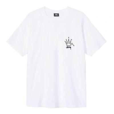 Stussy T-shirt Mit "old Crown"-print In White