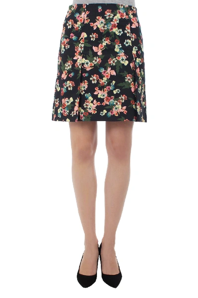 Pre-owned Erdem Multicolor Flower Garden Print Pleat Detail Calista Skirt S