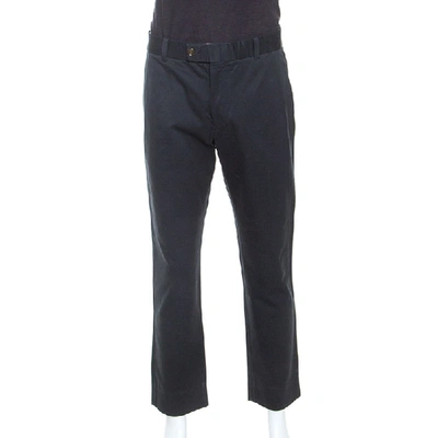 Pre-owned Tom Ford Navy Blue Cotton Twill Tapered Shelton Pants Xl