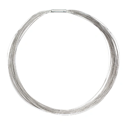 Pre-owned Tiffany & Co Multi Wire Silver Strand Choker Necklace