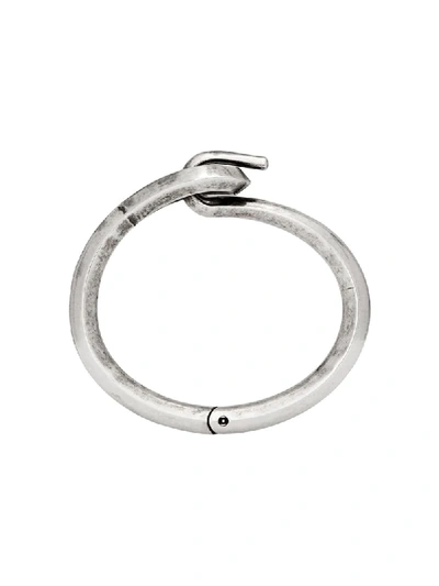 Saint Laurent Tribal Hook Silver Bracelet