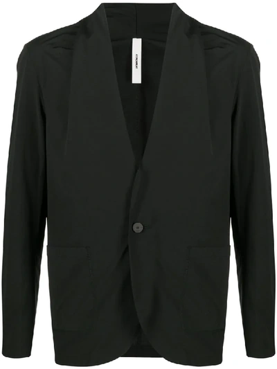 Attachment Single-breasted Blazer In Black