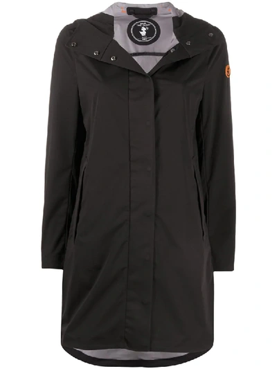 Save The Duck D4604w Barkx Hooded Coat In Black