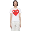 COMME DES GARÇONS PLAY COMME DES GARCONS PLAY WHITE AND RED DOUBLE LARGE HEARTS T-SHIRT