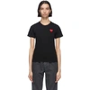 COMME DES GARÇONS PLAY COMME DES GARCONS PLAY BLACK AND RED HEART PATCH T-SHIRT