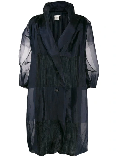 Pre-owned Issey Miyake Long-length Coat In Blue