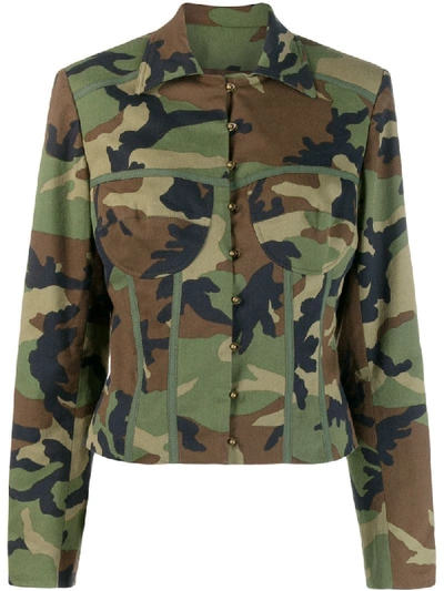 Pre-owned Dior 2001  Camouflage Pattern Jacket In Green