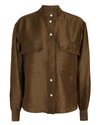 FRAME Clean Safari Linen-Blend Shirt,060048056513