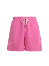 POLO RALPH LAUREN LOGO EMBROIDERY PINK SWIM SHORTS