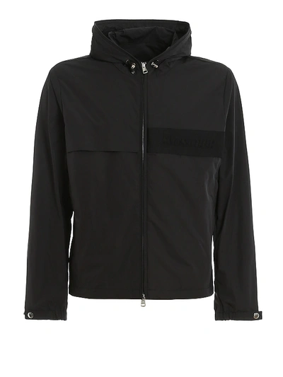 Moncler Benoit Hooded Rain Jacket In Black