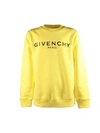 GIVENCHY YELLOW SWEATSHIRT WITH VINTAGE LOGO