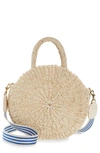 CLARE V MOYEN ALICE STRAW BAG,HB-CB-AM-100009-CRM