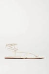 TKEES JO SUEDE AND LEATHER SANDALS
