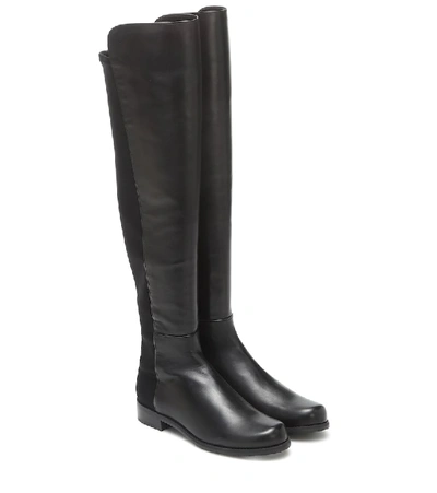 Stuart Weitzman 5050 Lift Knee-high Boots In Black