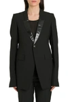 RICK OWENS RICK OWENS CONTRAST COLLAR BLAZER