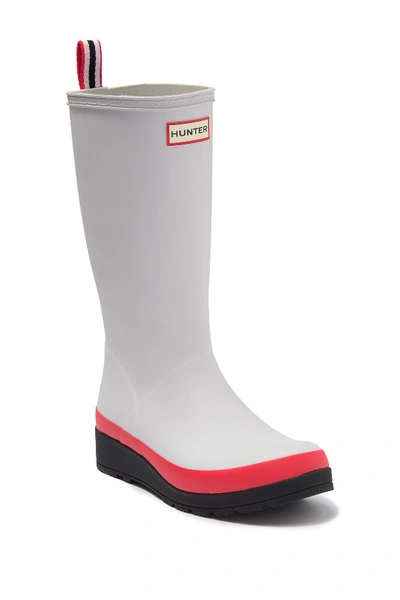 Hunter Original Play Tall Waterproof Rain Boot In Red/multi