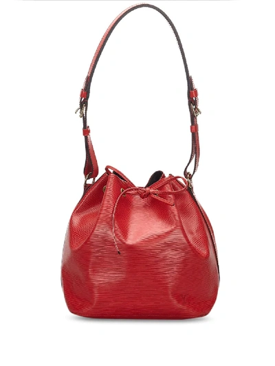 Pre-owned Louis Vuitton 2001  Epi Petit Noe Bucket Bag In Red