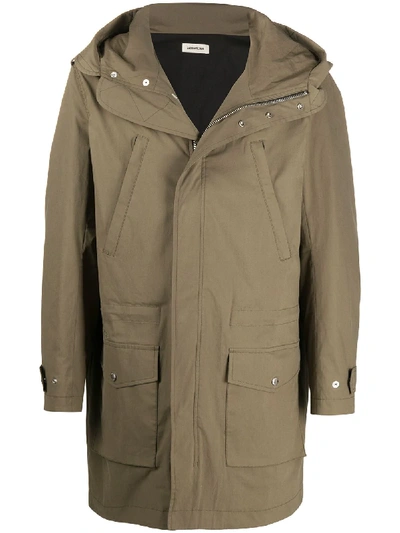 Zadig & Voltaire Kangou Soft Parka Coat In Green